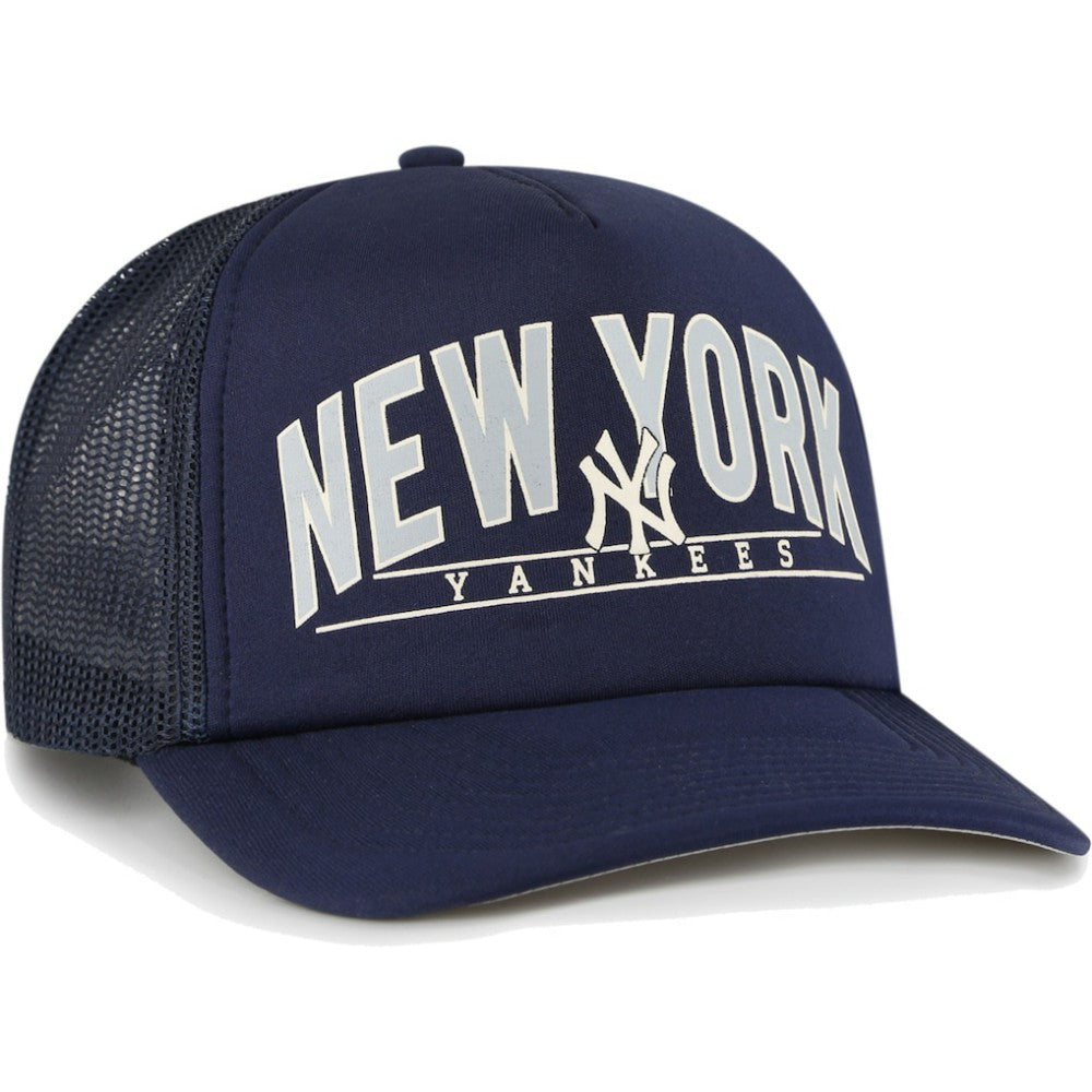 New York Yankees '47 Backhaul Foam Trucker Snapback Hat - Navy - 47 brand Discount