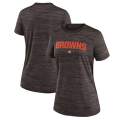 Nike Cleveland Browns Women's Sideline Velocity Performance T-Shirt Brown