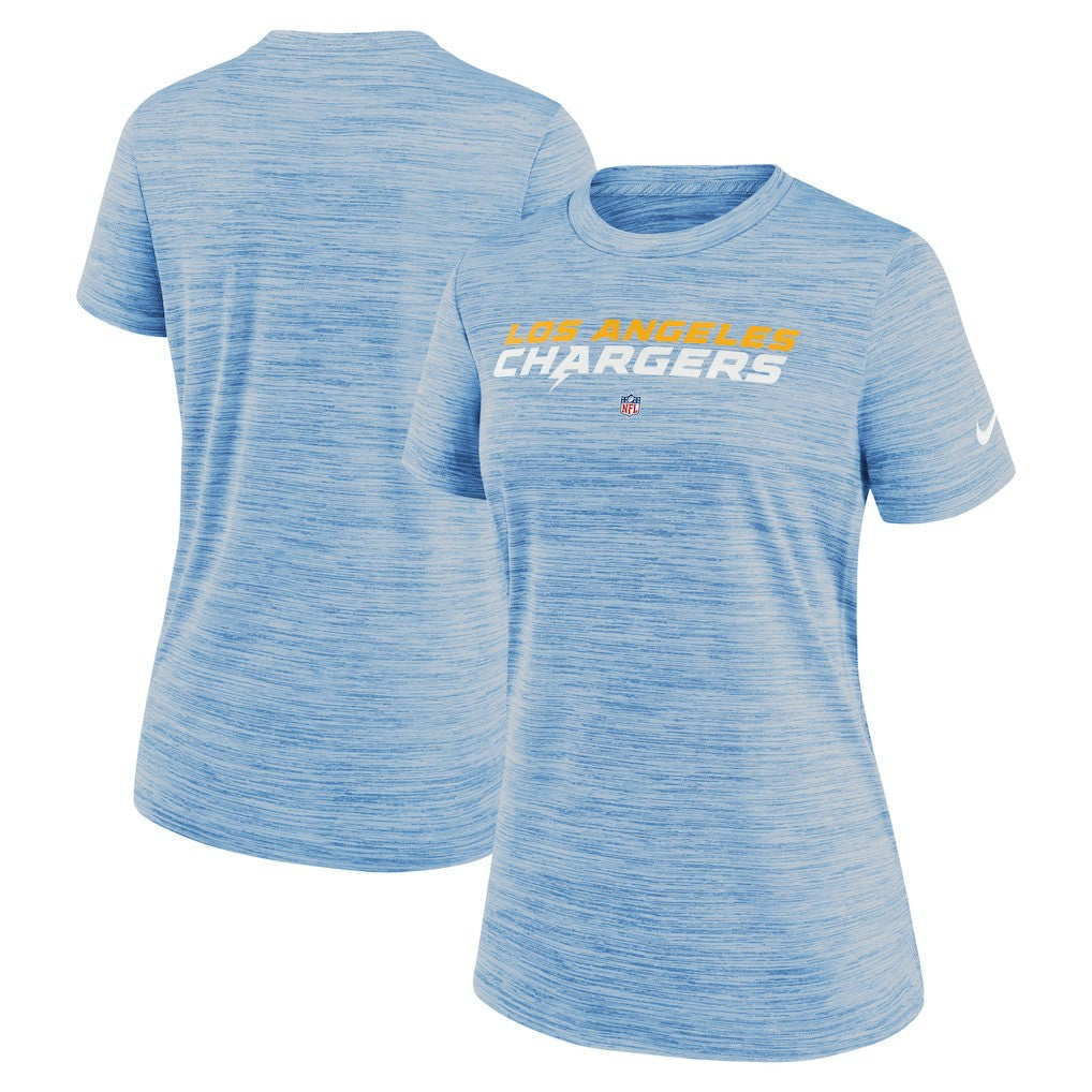 Nike Los Angeles Chargers Women's Sideline Velocity Performance T-Shirt Powder Blue
