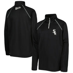 Chicago White Sox Stitches Youth Team Raglan Quarter-Zip Jacket - Black - MLB Online