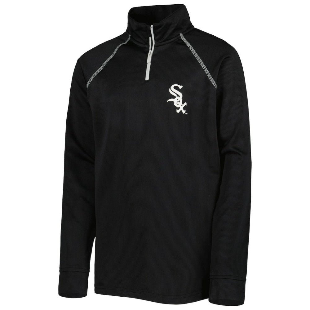 Chicago White Sox Stitches Youth Team Raglan Quarter-Zip Jacket - Black - MLB Online