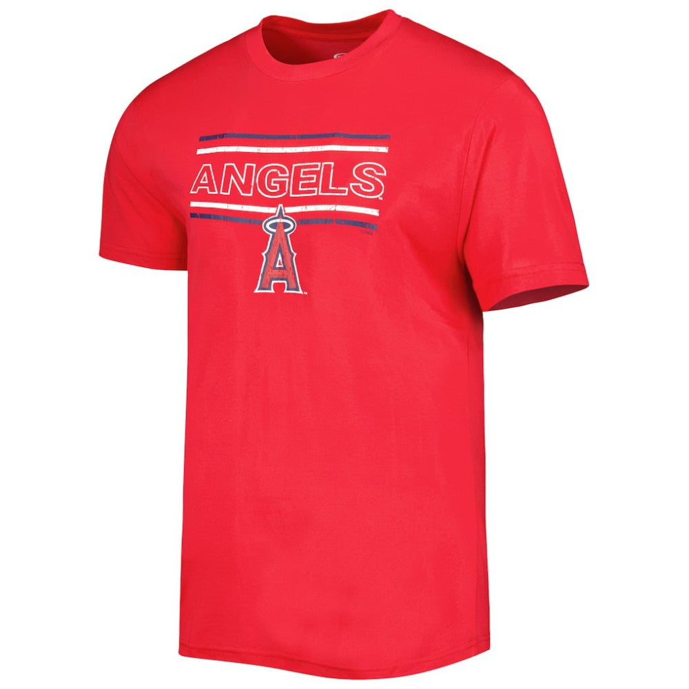 Los Angeles Angels Concepts Sport Badge Top & Pants Sleep Set - Red/Navy - MLB Lifestyle