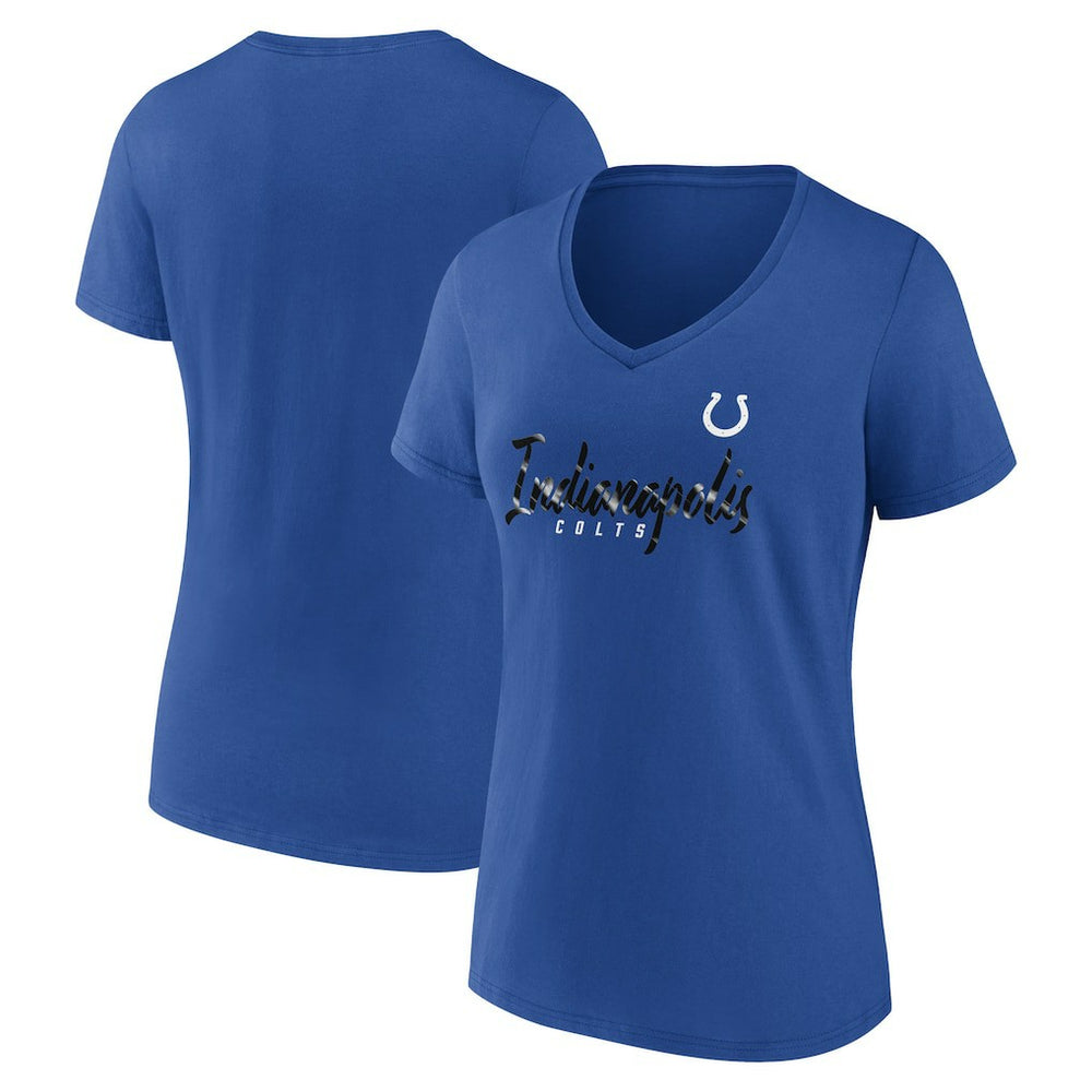 Fanatics Indianapolis Colts Women's Shine Time V-Neck T-Shirt Royal