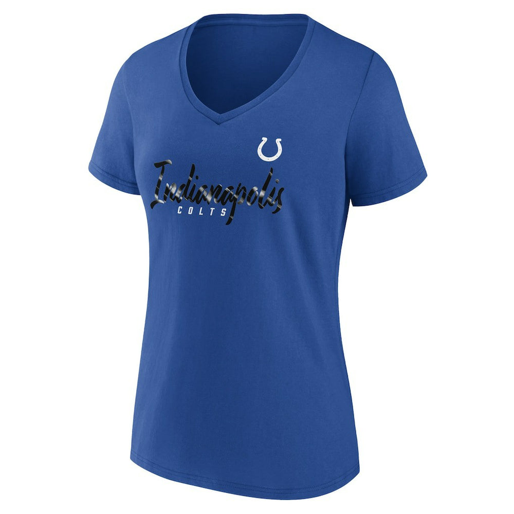 Fanatics Indianapolis Colts Women's Shine Time V-Neck T-Shirt Royal
