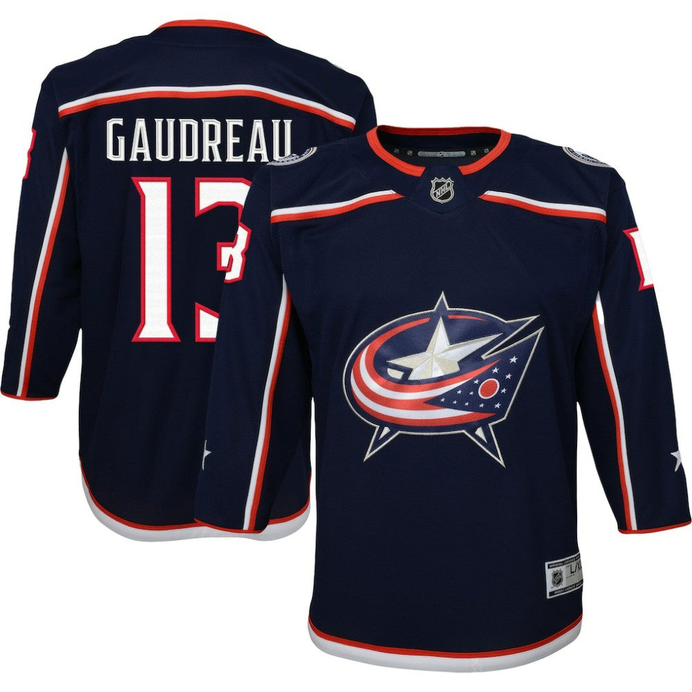 Johnny Gaudreau Columbus Blue Jackets Youth 2022/23 Premier Player Jersey - Navy - NHL 5017483