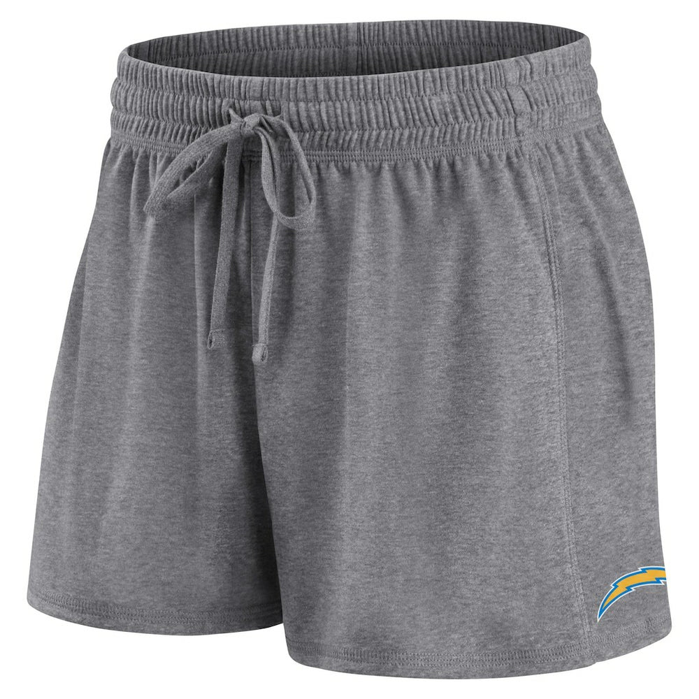 Fanatics Los Angeles Chargers Women's Script T-Shirt & Shorts Lounge Set Powder Blue/Heather Charcoal