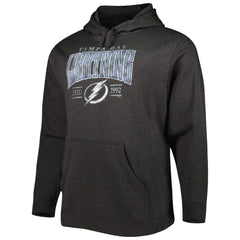 Tampa Bay Lightning Fanatics Big & Tall Dynasty Pullover Hoodie - Heather Charcoal - NHL 5017821