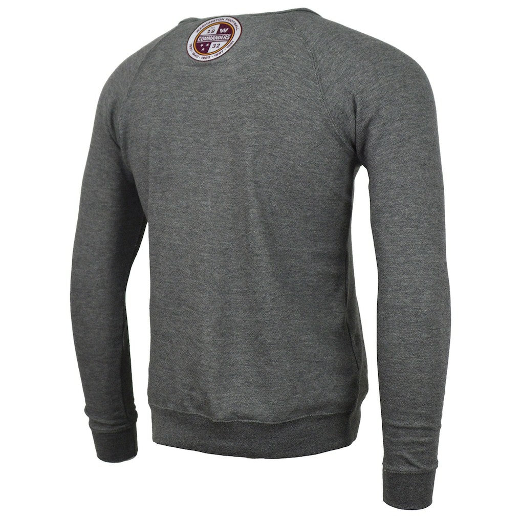 Washington Commanders DC PROPER Signature Raglan Vintage Pullover Sweatshirt Heather Gray