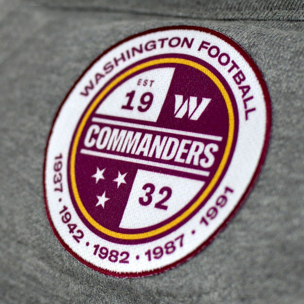 Washington Commanders DC PROPER Signature Raglan Vintage Pullover Sweatshirt Heather Gray