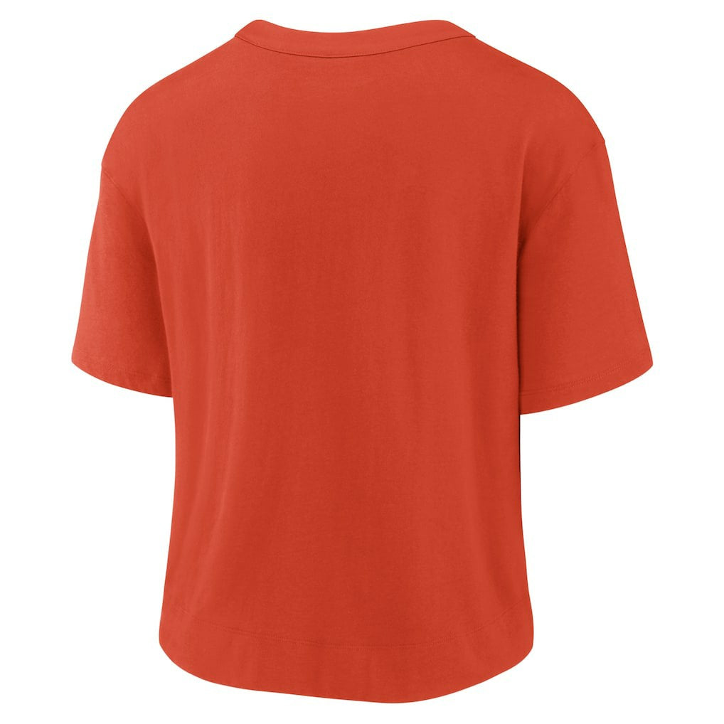 Nike Cleveland Browns Women's High Hip Fashion T-Shirt Orange/Brown