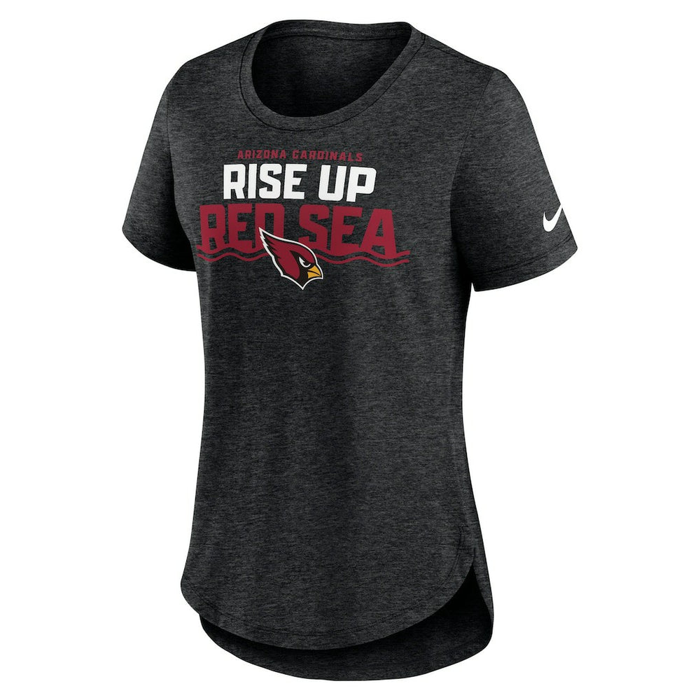 Nike Arizona Cardinals Women's Local Fashion Tri-Blend T-Shirt Heather Black
