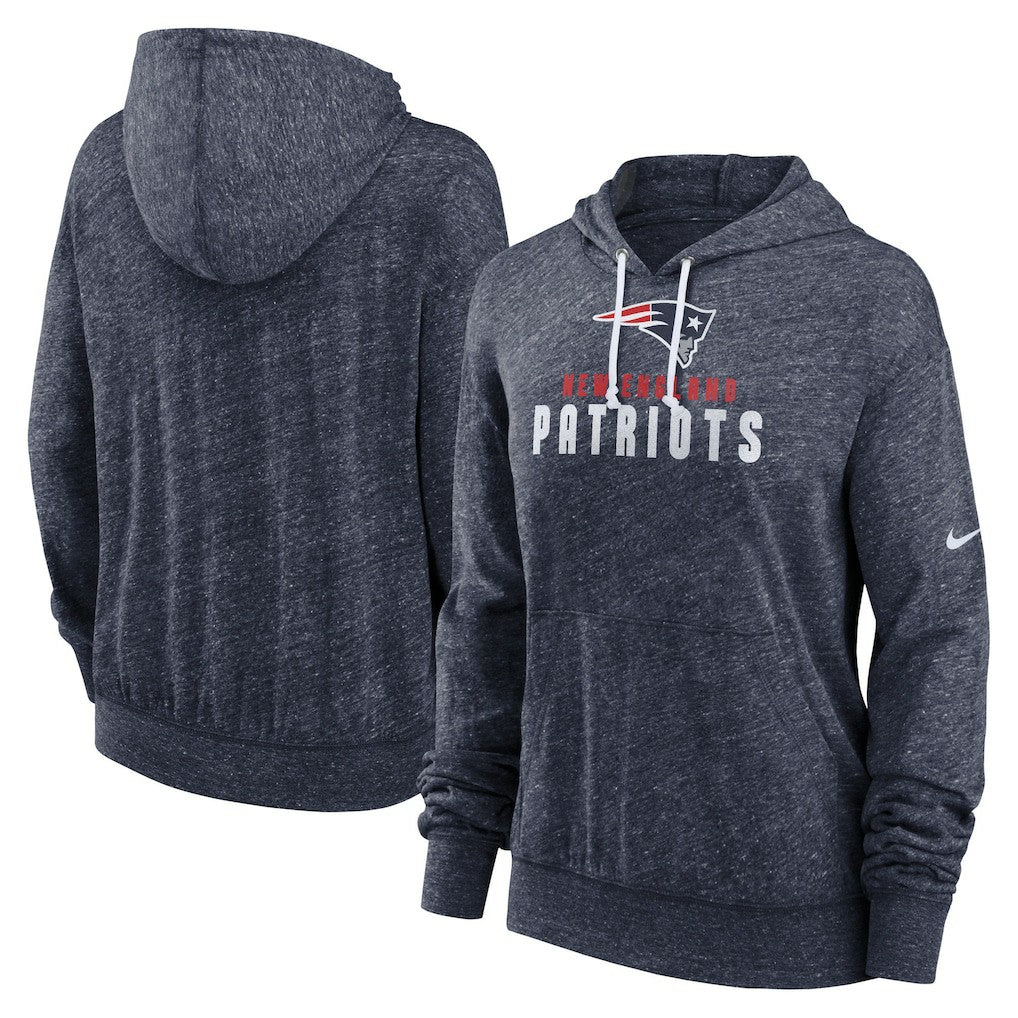 Nike New England Patriots Women's Plus Size Gym Vintage Pullover Hoodie Navy