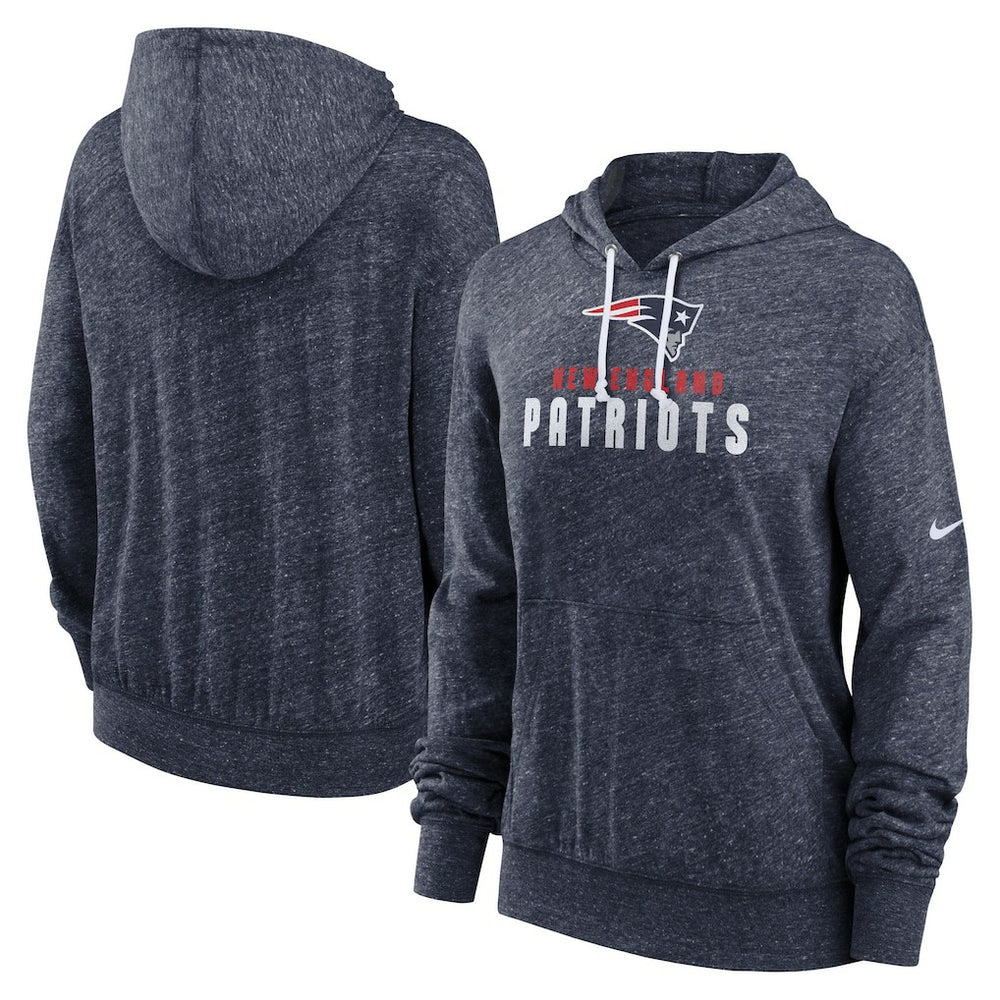 Nike New England Patriots Women's Plus Size Gym Vintage Pullover Hoodie Navy