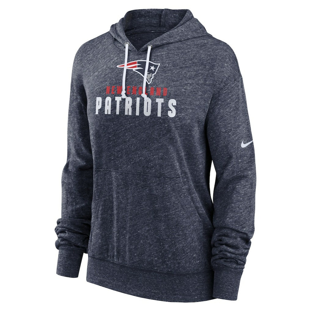 Nike New England Patriots Women's Plus Size Gym Vintage Pullover Hoodie Navy