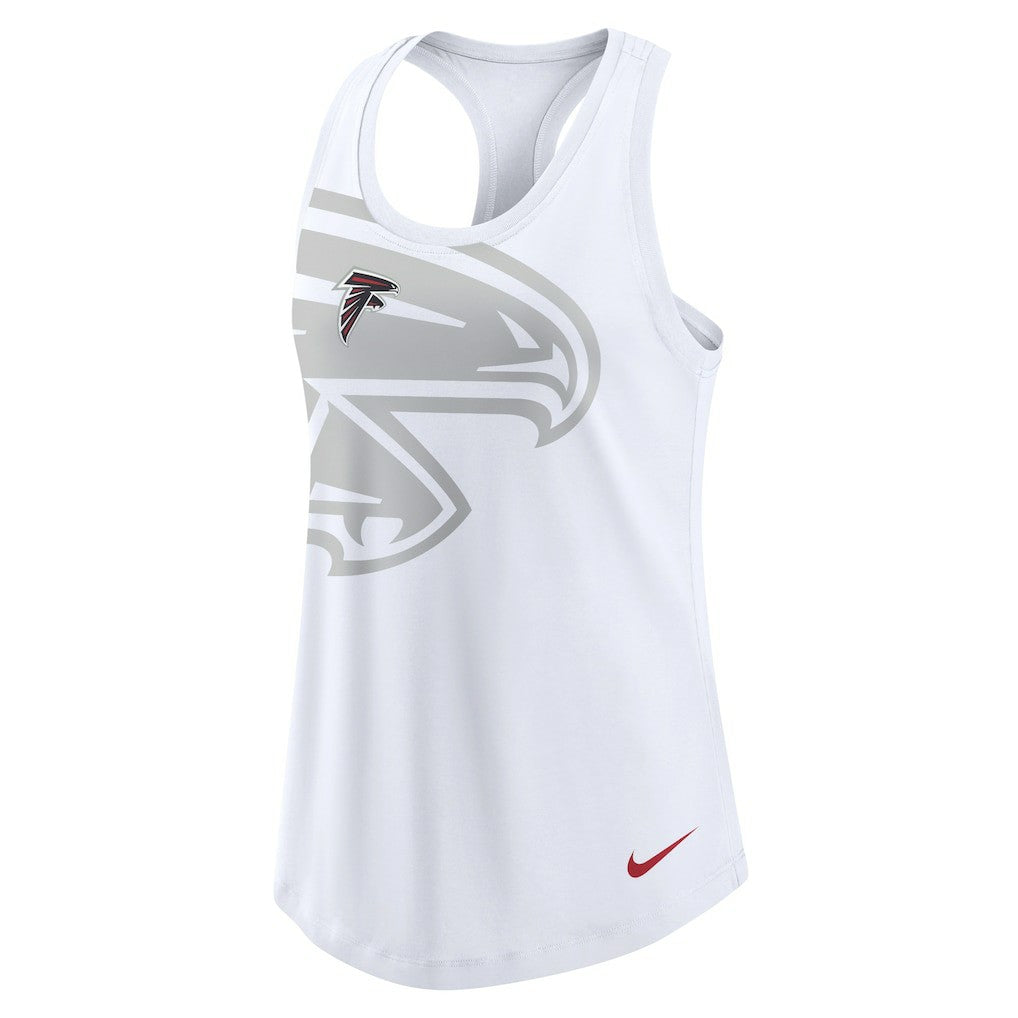 Nike Atlanta Falcons Women's Tri-Blend Scoop Neck Racerback Tank Top White