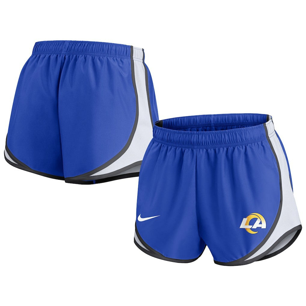 Nike Los Angeles Rams Women's Performance Tempo Shorts Royal