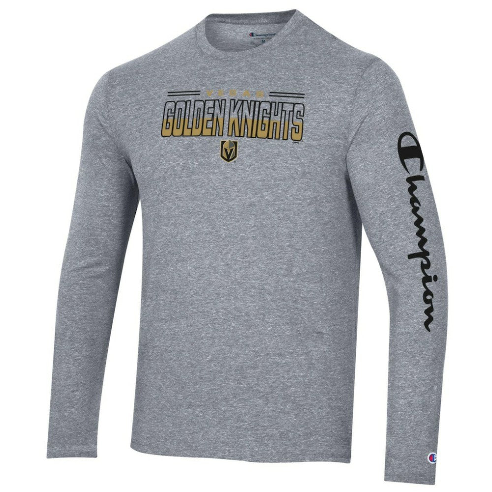 Vegas Golden Knights Champion Tri-Blend Long Sleeve T-Shirt - Heather Gray - NHL 5020591