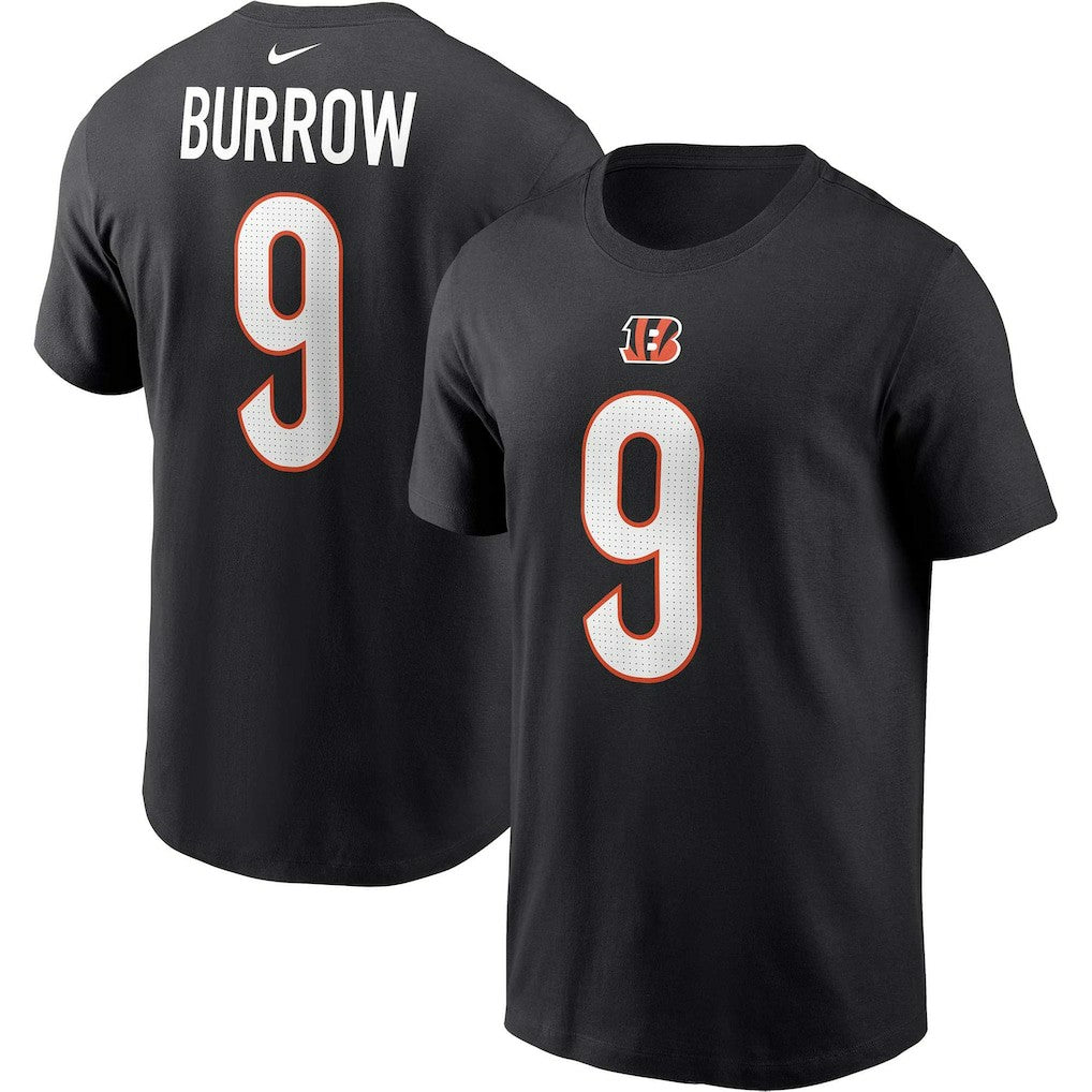 Nike Joe Burrow Cincinnati Bengals Player Name & Number T-Shirt Black