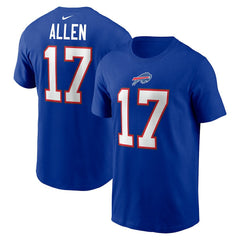 Nike Josh Allen Buffalo Bills Player Name & Number T-Shirt Royal