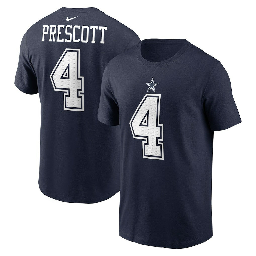 Nike Dak Prescott Dallas Cowboys Player Name & Number T-Shirt Navy