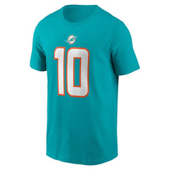 Nike Tyreek Hill Miami Dolphins Player Name & Number T-Shirt Aqua