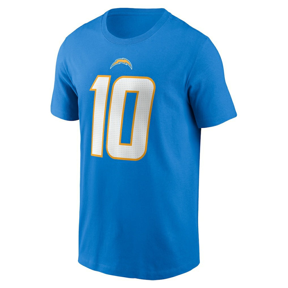 Nike Justin Herbert Los Angeles Chargers Player Name & Number T-Shirt Powder Blue