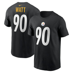 Nike T.J. Watt Pittsburgh Steelers Player Name & Number T-Shirt Black