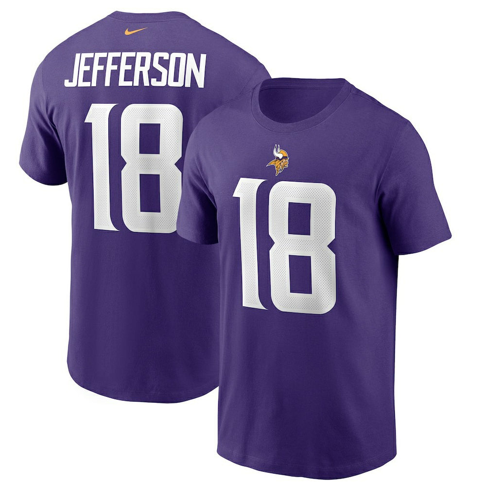 Nike Justin Jefferson Minnesota Vikings Player Name & Number T-Shirt Purple