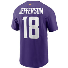 Nike Justin Jefferson Minnesota Vikings Player Name & Number T-Shirt Purple