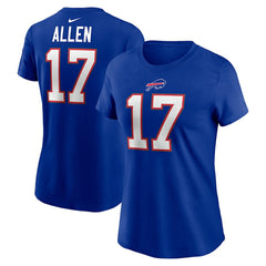 Nike Josh Allen Buffalo Bills Women's Player Name & Number T-Shirt Royal