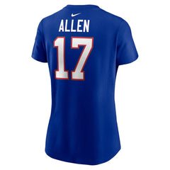 Nike Josh Allen Buffalo Bills Women's Player Name & Number T-Shirt Royal