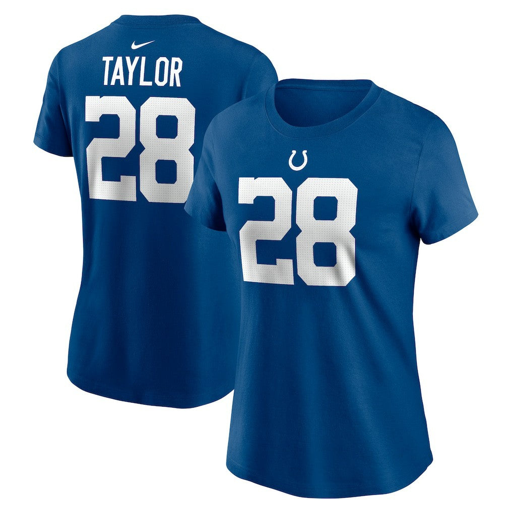 Nike Jonathan Taylor Indianapolis Colts Women's Player Name & Number T-Shirt Royal