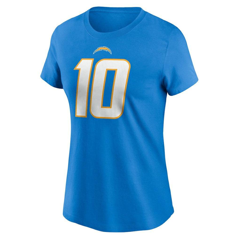 Nike Justin Herbert Los Angeles Chargers Women's Player Name & Number T-Shirt Powder Blue