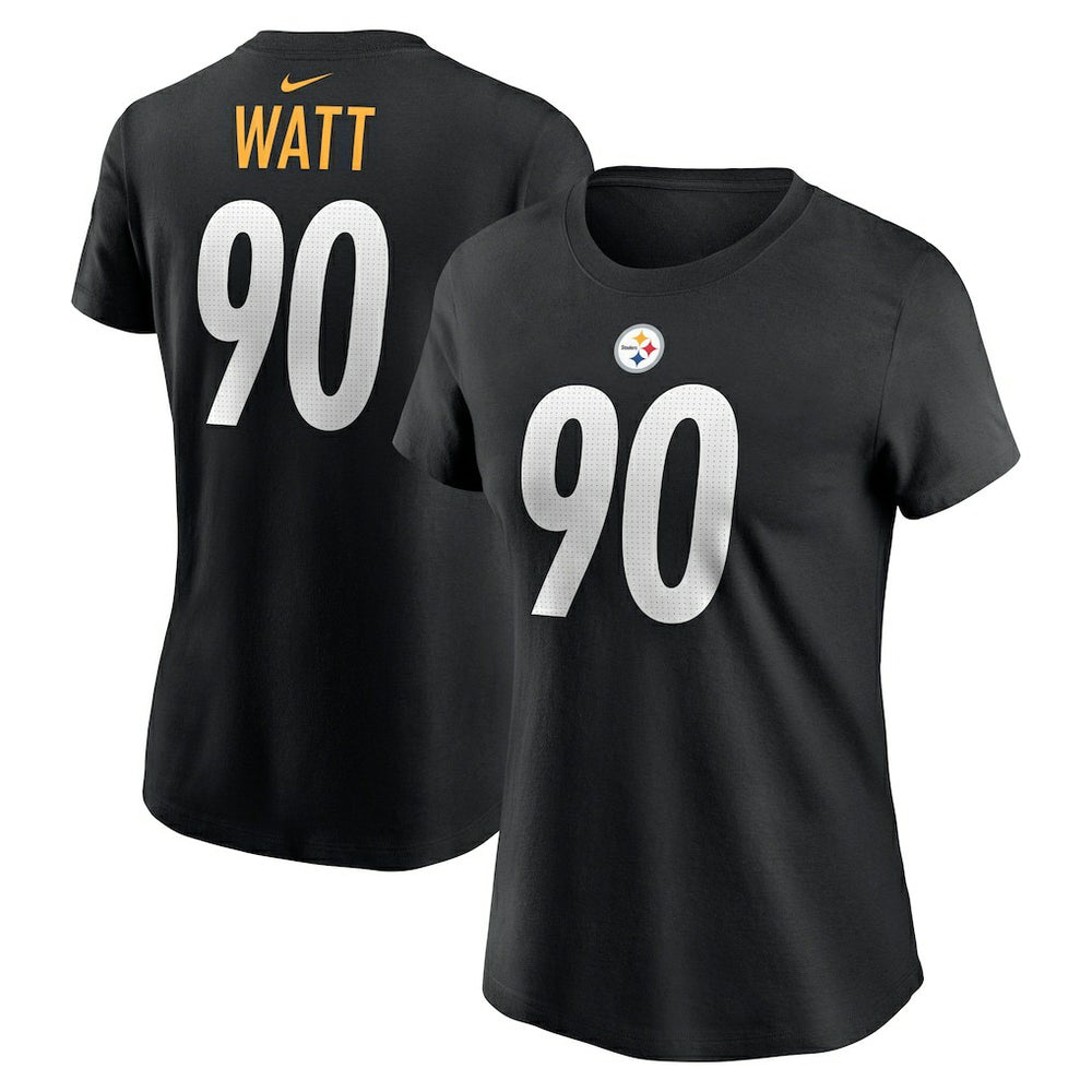 Nike T.J. Watt Pittsburgh Steelers Women's Player Name & Number T-Shirt Black