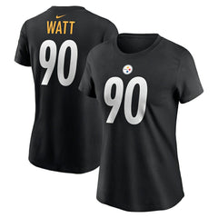 Nike T.J. Watt Pittsburgh Steelers Women's Player Name & Number T-Shirt Black