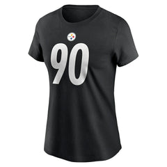 Nike T.J. Watt Pittsburgh Steelers Women's Player Name & Number T-Shirt Black