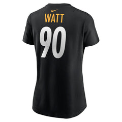 Nike T.J. Watt Pittsburgh Steelers Women's Player Name & Number T-Shirt Black