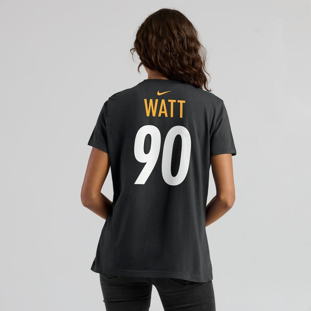 Nike T.J. Watt Pittsburgh Steelers Women's Player Name & Number T-Shirt Black