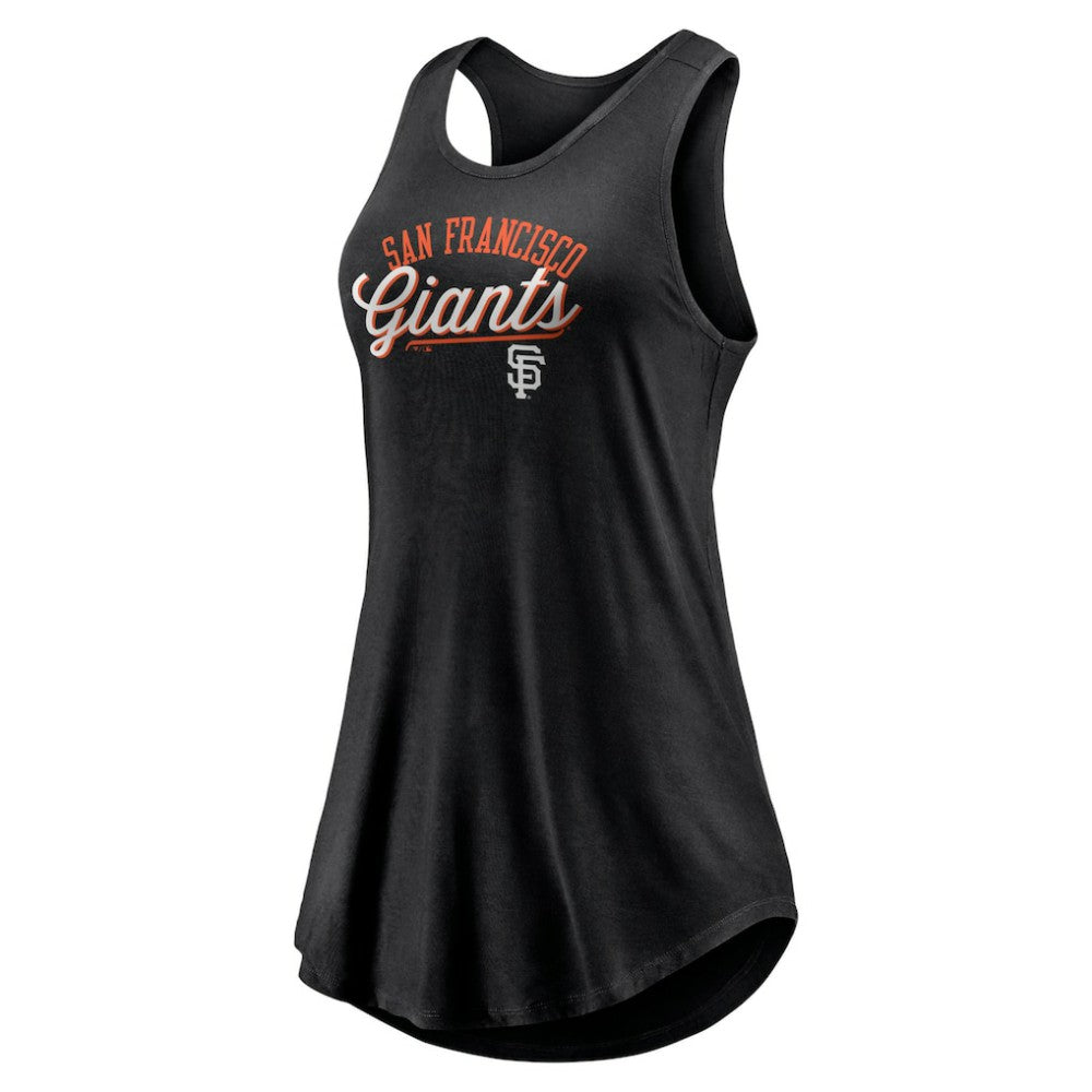 San Francisco Giants Fanatics Women's Simplicity Swing Racerback Scoop Neck Tank Top - Black - Fanatics on Sale