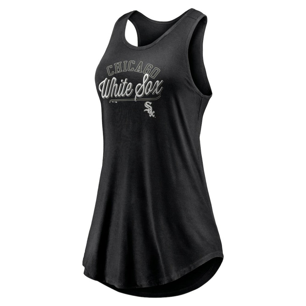Chicago White Sox Fanatics Women's Simplicity Swing Racerback Scoop Neck Tank Top - Black - Fanatics on Sale