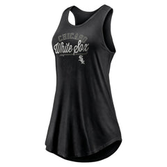 Chicago White Sox Fanatics Women's Simplicity Swing Racerback Scoop Neck Tank Top - Black - Fanatics on Sale