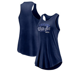 Chicago White Sox Fanatics Women's Simplicity Swing Racerback Scoop Neck Tank Top - Navy - Fanatics Sale