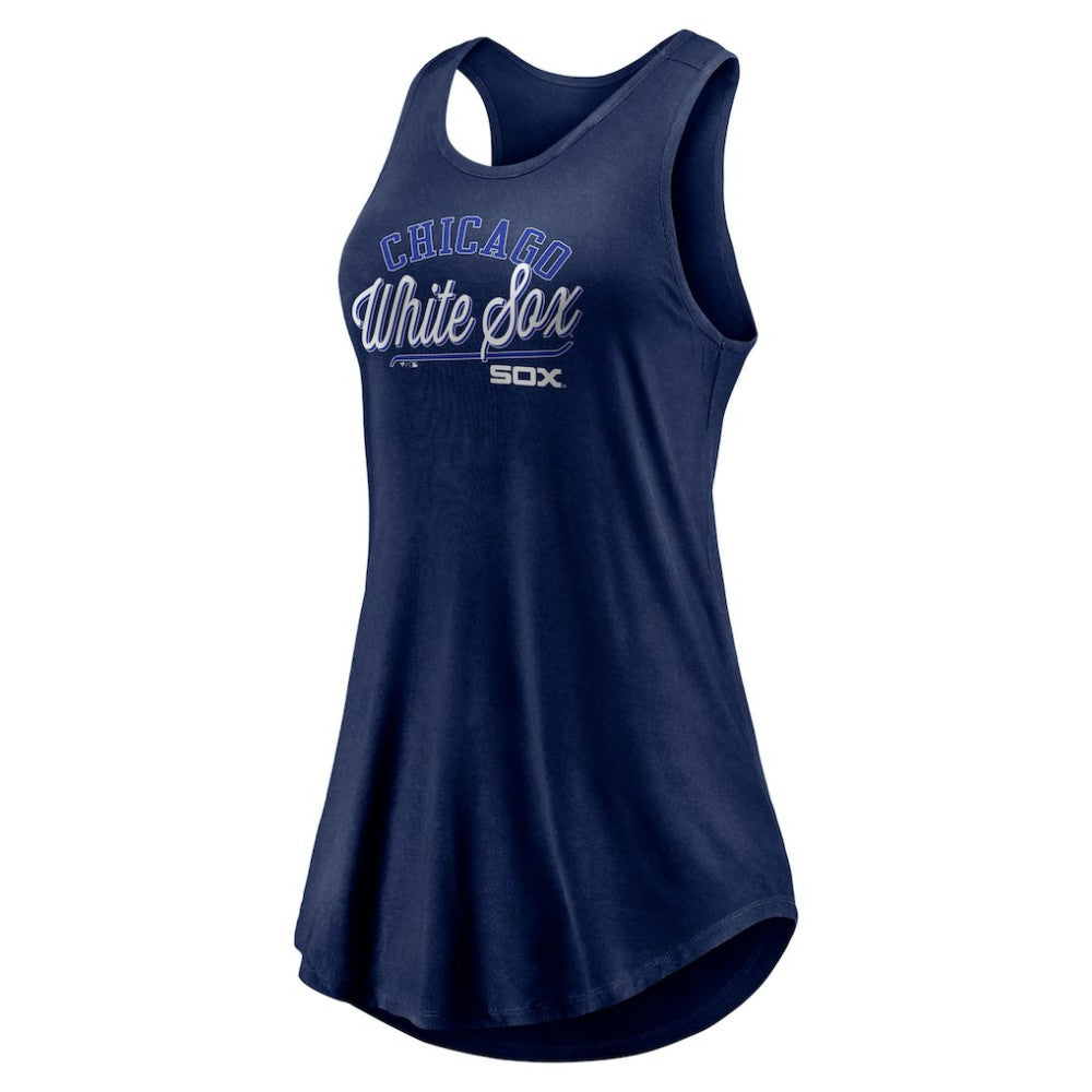 Chicago White Sox Fanatics Women's Simplicity Swing Racerback Scoop Neck Tank Top - Navy - Fanatics Sale
