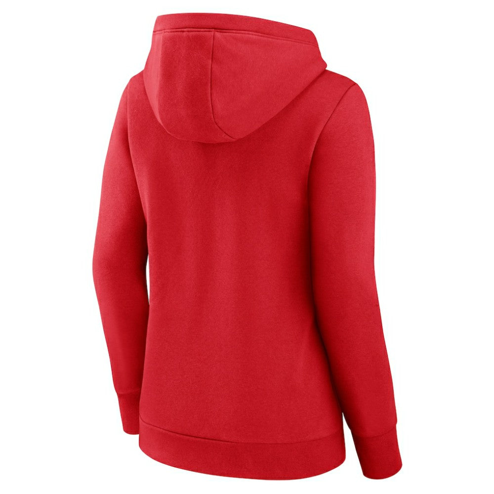 St. Louis Cardinals Fanatics Women's Simplicity Crossover V-Neck Pullover Hoodie - Red - Fanatics Lifestyle