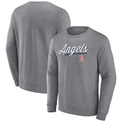 Los Angeles Angels Fanatics Simplicity Pullover Sweatshirt - Heather Gray - Fanatics on Sale
