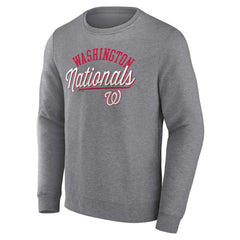 Washington Nationals Fanatics Simplicity Pullover Sweatshirt - Heather Gray - Fanatics on Sale