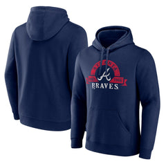 Atlanta Braves Fanatics Big & Tall Utility Pullover Hoodie - Navy - Fanatics Sale