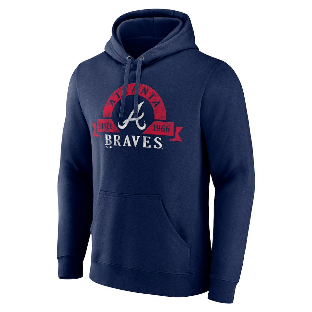 Atlanta Braves Fanatics Big & Tall Utility Pullover Hoodie - Navy - Fanatics Sale