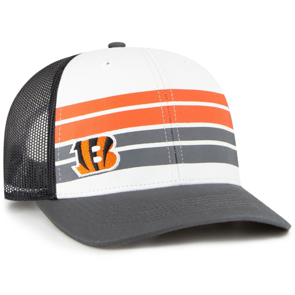 47 brand Cincinnati Bengals '47 Youth Cove Trucker Snapback Hat White/Charcoal