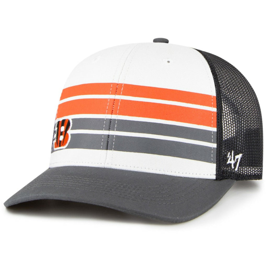 47 brand Cincinnati Bengals '47 Youth Cove Trucker Snapback Hat White/Charcoal